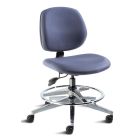 BioFit MVMT Tech Series MTCL-MM Mid Height Cleanroom Chair with Polished Aluminum Base, Vinyl
