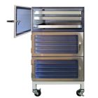 Drawer Storage Desiccator Cabinet with 3 Chambers & 18 Stainless Steel Drawers, 18" x 24" x 36"