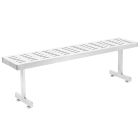 CleanPro EGBPS Electropolished Gowning Bench with 0.38" x 3" Slotted Top & Recessed Legs