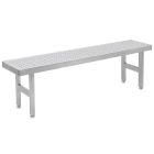 CleanPro SGBPH Stainless Steel Gowning Bench with 0.38" x 3" Perforated Top