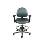 Cramer Triton High-Height ESD Chair with Aluminum Base, Fabric or Vinyl