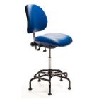 ergoCentric Ind. S2F Mid-Height Cleanroom Chair with Tilt Control, Vinyl