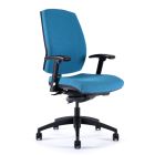 Gibo/Kodama AL40BCS Alpha Series Desk Height Office Chair with Black Nylon Base, Fabric