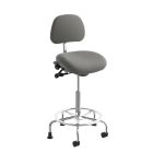 healtHcentric Laboratory Stool with Chrome Base, IC+ Infection Control Upholstery