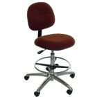 Industrial Seating Series 45 Bench Height Chair with Polished Aluminum Base, Fabric 