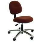 Industrial Seating Series 45 Desk Height Chair with Polished Aluminum Base, Fabric 