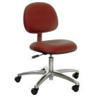Industrial Seating Series 47 Desk Height Cleanroom ESD Chair with Polished Aluminum Base, Dissipative Vinyl 