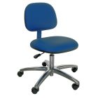 Industrial Seating Series 60 Desk Height ESD Chair with Polished Aluminum Base, Dissipative Vinyl 