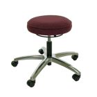 Industrial Seating Series 65 Desk Height Stool with Polished Aluminum Base, Fabric