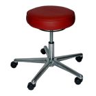 Industrial Seating Series 65 Desk Height Cleanroom Stool with Polished Aluminum Base, Vinyl
