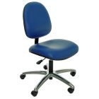 Industrial Seating Series 10 Desk Height Chair with Polished Aluminum Base, Vinyl 