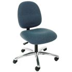 Industrial Seating Series 20M Desk Height Chair with Medium Waterfall Seat & Polished Aluminum Base, Fabric