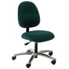 Industrial Seating Series 20S Desk Height Chair with Small Waterfall Seat & Polished Aluminum Base, Fabric