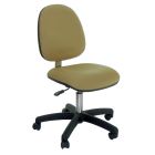 Industrial Seating Series 20S Desk Height ESD Chair with Small Waterfall Seat & Polished Aluminum Base, Dissipative Vinyl