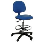 Industrial Seating Series 45 Bench Height ESD Chair with Black Nylon Base, Dissipative Vinyl