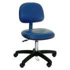 Industrial Seating Series 60 Desk Height Cleanroom ESD Chair with Black Nylon Base, Dissipative Vinyl 