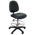 Industrial Seating Series 10 BenchESD Chair with Black Nylon Base, Dissipative Vinyl