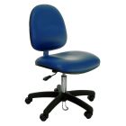 Industrial Seating Series 10 Desk Height Cleanroom ESD Chair with Black Nylon Base, Dissipative Vinyl