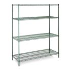 Olympic Green Epoxy Wire Shelving Rack 