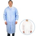 SMS M1740B Disposable Lab Coat with 3 Pockets & Knit Wrists