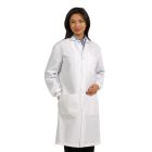 Fashion Seal® 439 Cotton Poplin Knee-Length Unisex Lab Coat with 1 Inner & 2 Outer Pockets, White