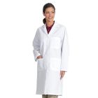 Fashion Seal® 477 Poplin Traditional Womens' Lab Coat with 1 Inner & 2 Oversized Outer Pockets, White