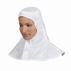 Worklon&reg; LD-100 Polyester Taffeta Open-Face Contour Hood, White