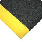 Wearwell 440 Ultra-Tred ArmorCote Anti-Fatigue Mat, Black with Yellow Borders