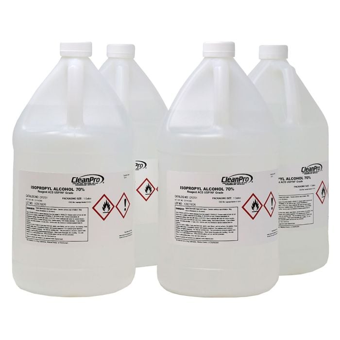 CleanPro® 70% IPA Isopropyl Alchohol, Case of 4 Gallons