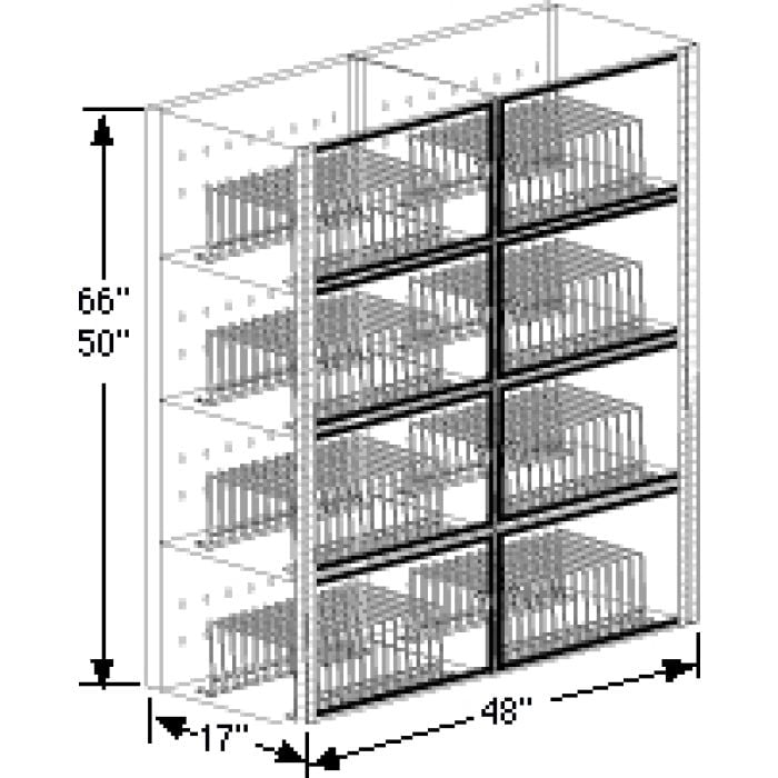 CleanPro® 5497 Tape & Reel Storage Desiccator Dry Cabinet, 8 Chambers, 17  x 48 x 66
