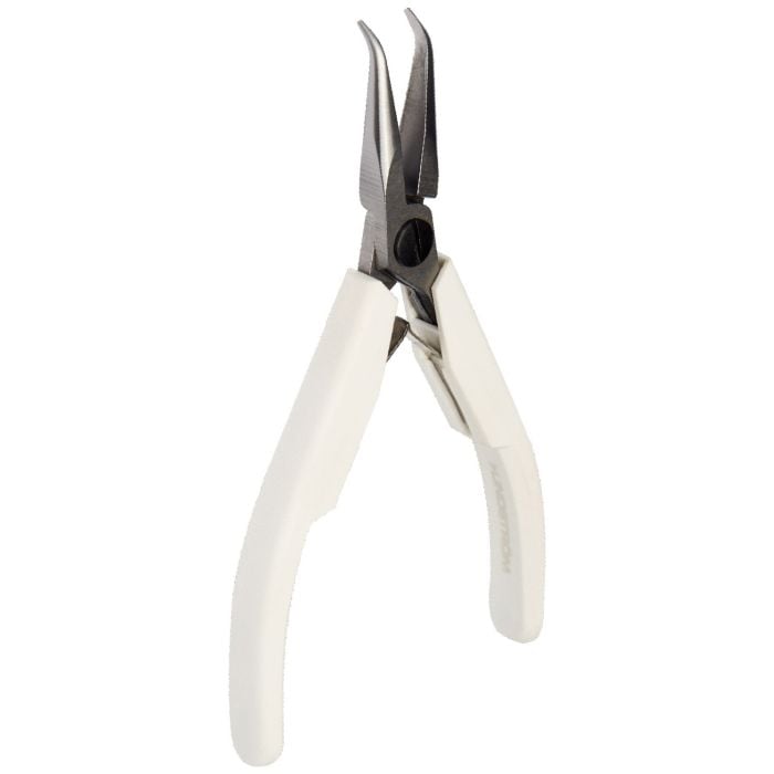 Lindstrom 7892 Supreme Series ESD-Safe Medium, Bent Chain Snipe Nose Pliers  with 60° Angled Smooth Jaw & Synthetic Handles, 5.08 OAL