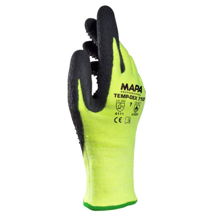 TEMP-DEX 720 Heat Resistant Gloves,Nitrile,Orng,7,PR 