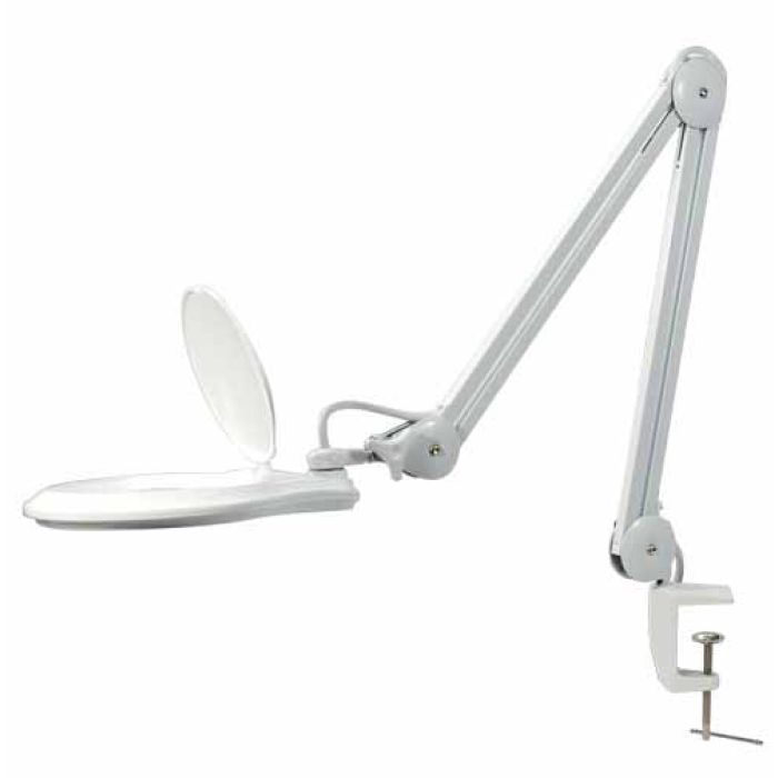 ESD SMD LED Magnifying Lamp with Clamp, 8 Diopter, 5 in. Lens +