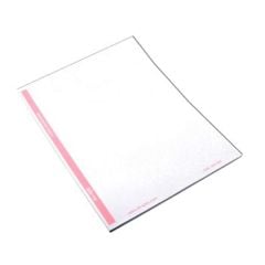 325-150 ESD-Safe Paper Notepad with Top Glued Edge, White & Pink, 80 Sheets, 8-1/2" x 11"