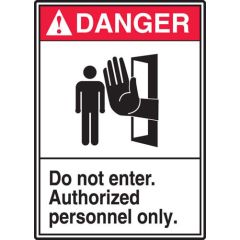 "DO NOT ENTER" ANSI Danger Sign, 10" x 14"