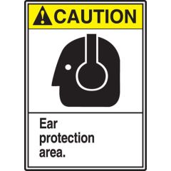 "EYE PROTECTION AREA" ANSI Caution Sign, 10" x 14"