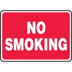 "NO SMOKING" Sign, 14" x 10"
