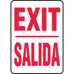 "EXIT" English/Spanish Sign, 10" x 14"