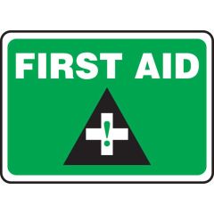 "FIRST AID" Sign, 14" x 10"