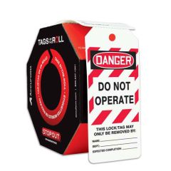 "DO NOT OPERATE" OSHA Danger Lock-Out Tags, 3" x 6.25"