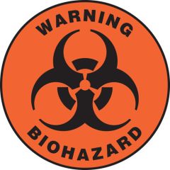 Accuform MFS0517 Slip-Gard™ Adhesive Floor Sign, "Warning Biohazard", 17"