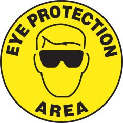 Accuform MFS231 Slip-Gard™ Adhesive Floor Sign, "Eye Protection Area", 17"