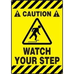 Accuform PSR624 Slip-Gard™ Adhesive Floor Sign, "Watch Your Step", 20" x 14"