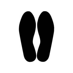 PVC Footprints, 9.5" x 3.5"