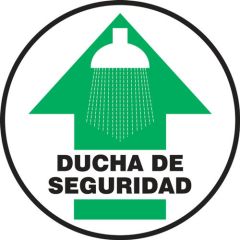 Accuform SHMFS1617 Slip-Gard™ Adhesive Spanish Floor Sign, "Ducha De Seguridad", 17"