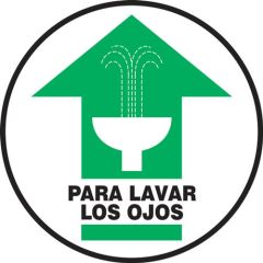 Accuform SHMFS1817 Slip-Gard™ Adhesive Spanish Floor Sign, "Para Lavar Los Ojos", 17"