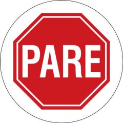 Accuform SHMFS2217 Slip-Gard™ Adhesive Spanish Floor Sign, "Pare", 17"