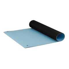 ACL Staticide 8085BM2448 Dualmat® Textured Dual-Layer Static Dissipative Rubber Mat with 2 Snaps, Light Blue, 0.08" Thick, 24" x 48"