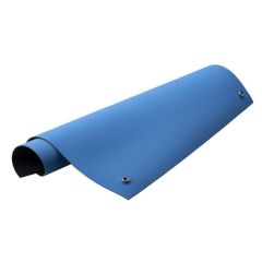 ACL Staticide 84852460 Supreme Textured Dual-Layer Static Dissipative Rubber Mat with 2 Snaps, Royal Blue, 0.08" Thick, 24" x 60"