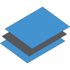 ACL Staticide 6265RBR2432 TriMat Textured 3-Layer Static Dissipative Rubber Mat, Royal Blue, 0.118